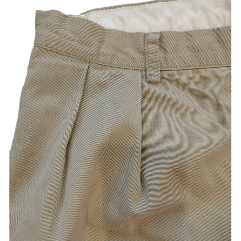 Polo Ralph Lauren Ethan Pant Mens 38x30 Khaki Pleated  Pants Cotton Casual Chino - Picture 4 of 16